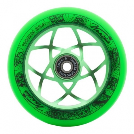 Самокат Колесо Комета Атом (салатовый/зеленый)